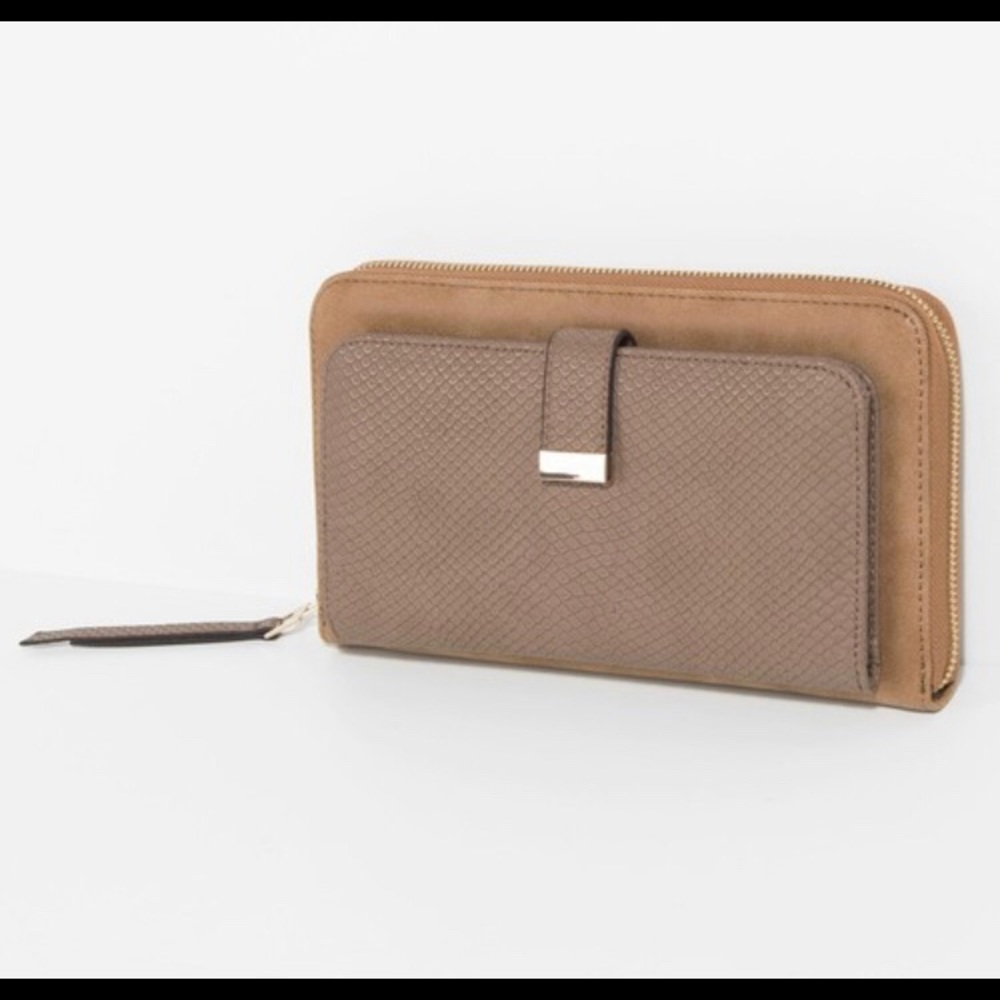 Parfois Large Tan Faux Leather Wallet